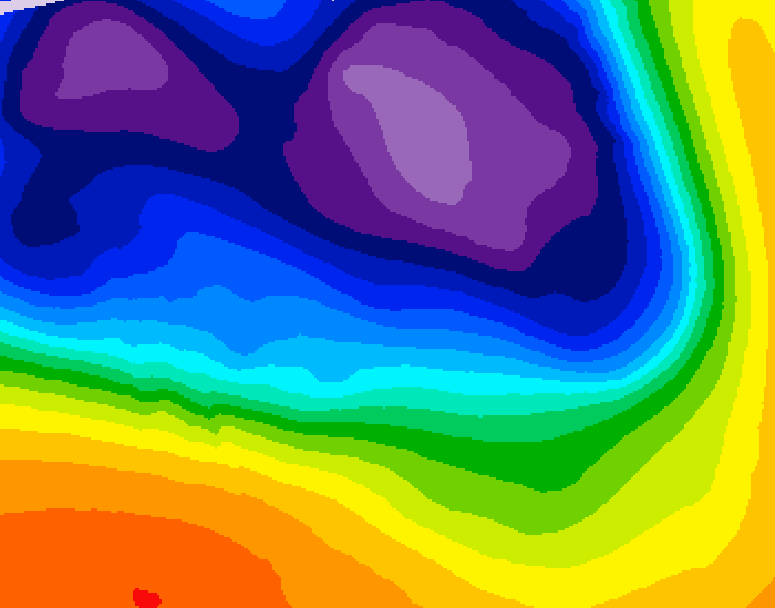 GDPS 500 millibar geopotential height 186 hour forecast chart for Canada based on 2026/03/12 0000Z data