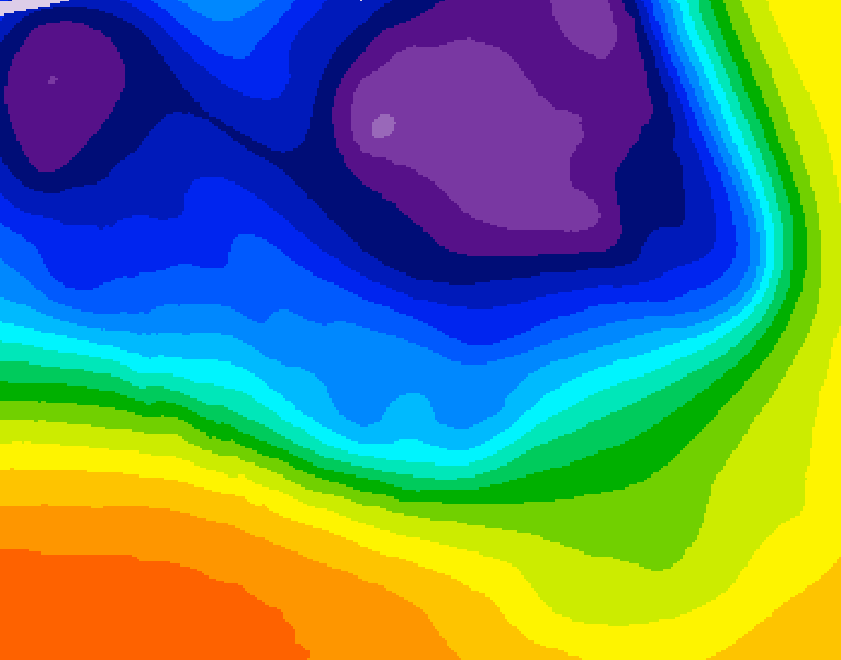 GDPS 500 millibar geopotential height 198 hour forecast chart for Canada based on 2026/03/12 0000Z data