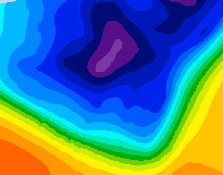 GDPS 500 millibar geopotential height 006 hour forecast chart for Canada based on 2026/03/12 1200Z data