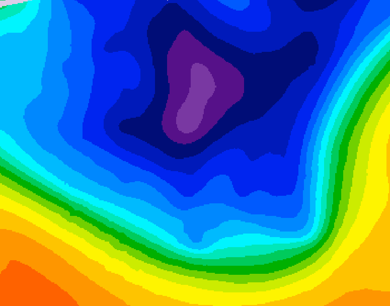 GDPS 500 millibar geopotential height 018 hour forecast chart for Canada based on 2026/03/12 1200Z data