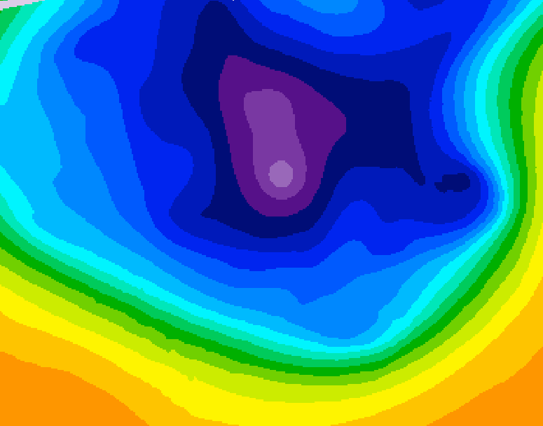 GDPS 500 millibar geopotential height 036 hour forecast chart for Canada based on 2026/03/12 1200Z data