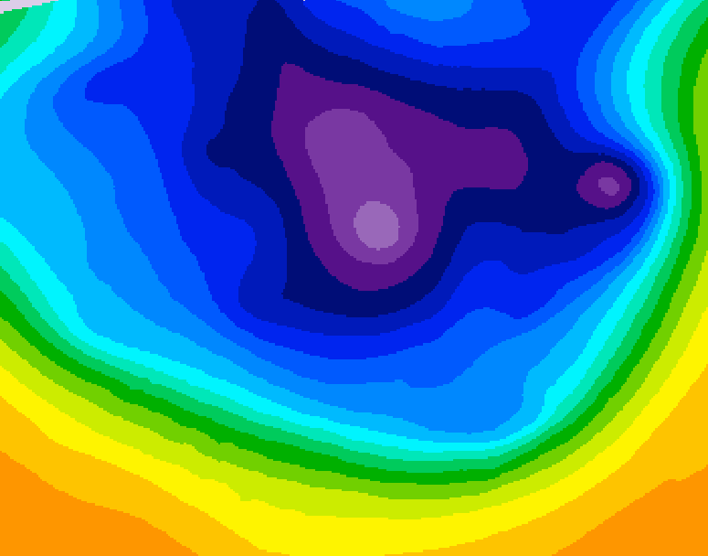 GDPS 500 millibar geopotential height 042 hour forecast chart for Canada based on 2026/03/12 1200Z data