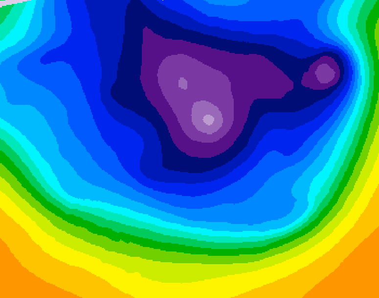GDPS 500 millibar geopotential height 048 hour forecast chart for Canada based on 2026/03/12 1200Z data