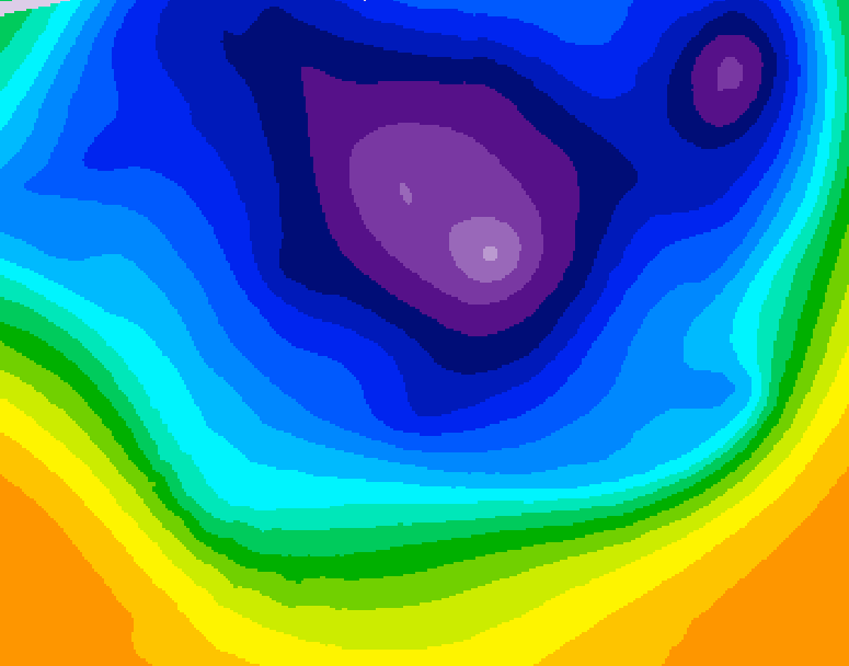 GDPS 500 millibar geopotential height 060 hour forecast chart for Canada based on 2026/03/12 1200Z data