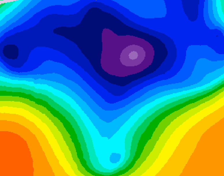 GDPS 500 millibar geopotential height 090 hour forecast chart for Canada based on 2026/03/12 1200Z data