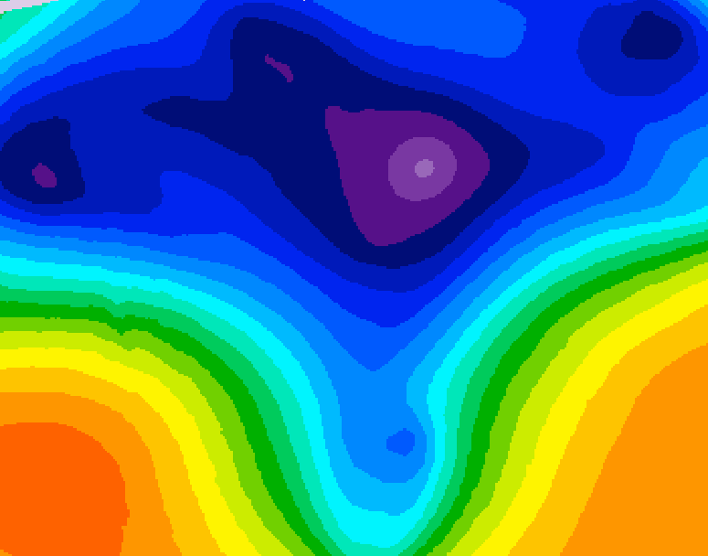 GDPS 500 millibar geopotential height 102 hour forecast chart for Canada based on 2026/03/12 1200Z data