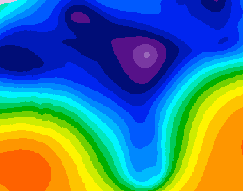 GDPS 500 millibar geopotential height 114 hour forecast chart for Canada based on 2026/03/12 1200Z data