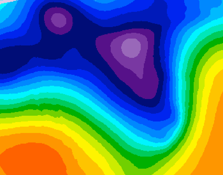 GDPS 500 millibar geopotential height 138 hour forecast chart for Canada based on 2026/03/12 1200Z data