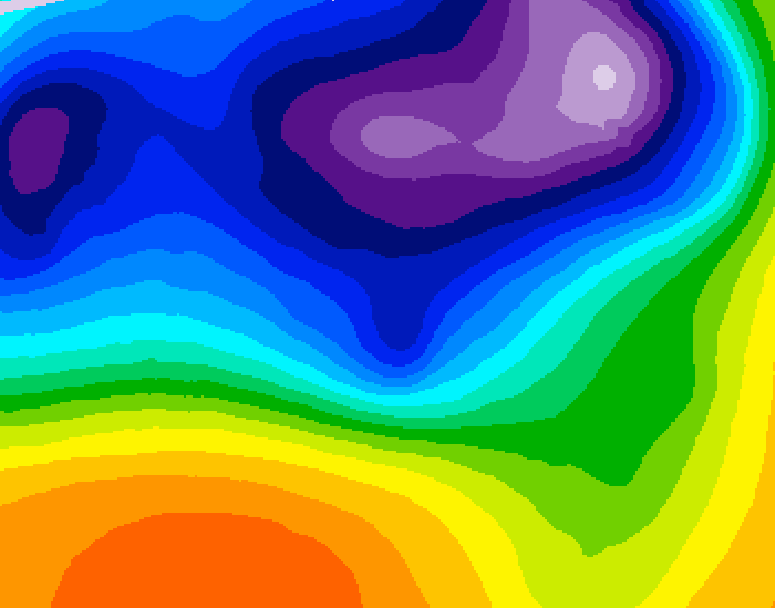 GDPS 500 millibar geopotential height 198 hour forecast chart for Canada based on 2026/03/12 1200Z data