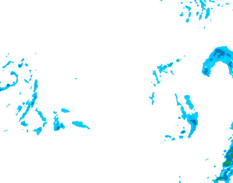 GDPS precipitation 222 hour forecast chart for Canada based on 2026/03/12 1200Z data