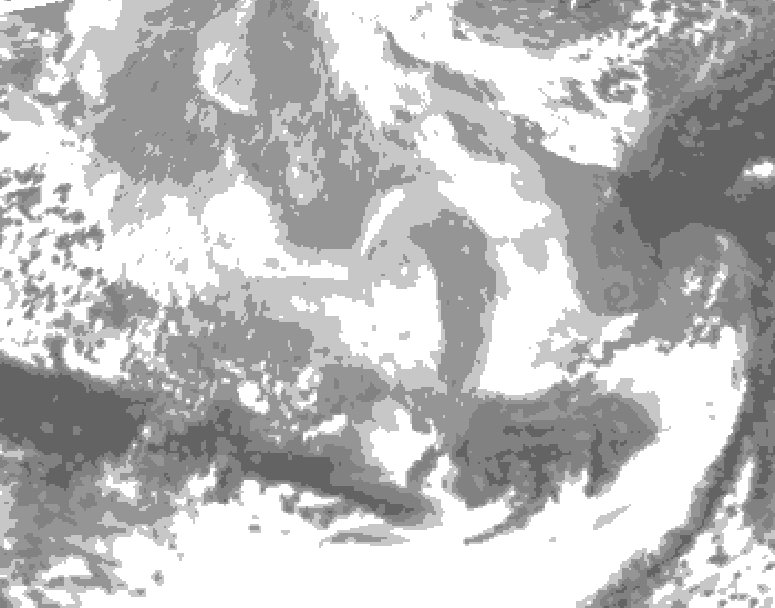 GDPS total cloud 048 hour forecast chart for Canada based on 2026/03/12 0000Z data