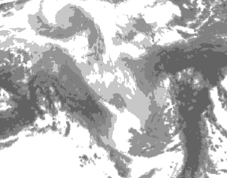 GDPS total cloud 144 hour forecast chart for Canada based on 2026/03/12 0000Z data