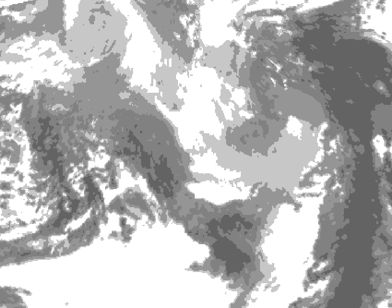 GDPS total cloud 168 hour forecast chart for Canada based on 2026/03/12 0000Z data