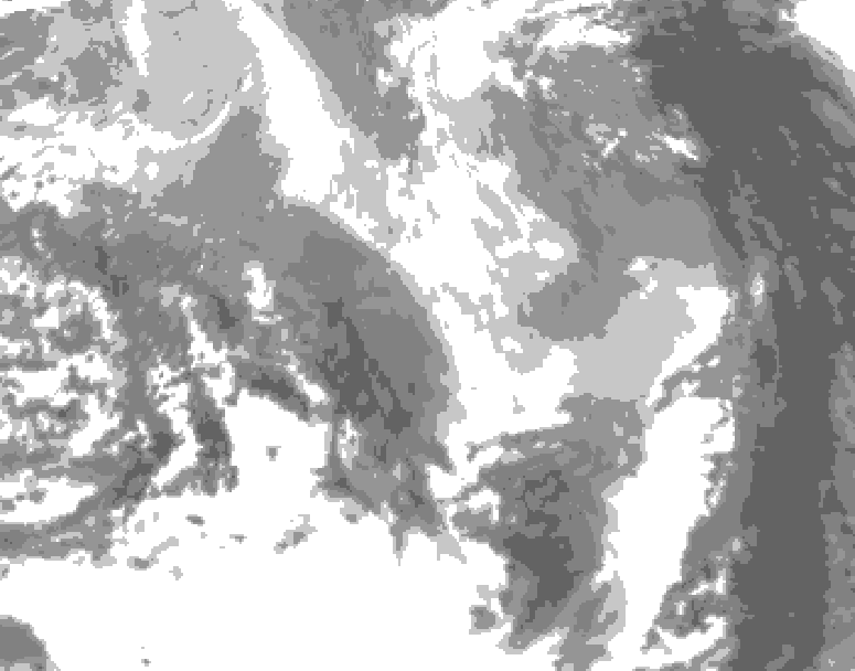 GDPS total cloud 174 hour forecast chart for Canada based on 2026/03/12 0000Z data