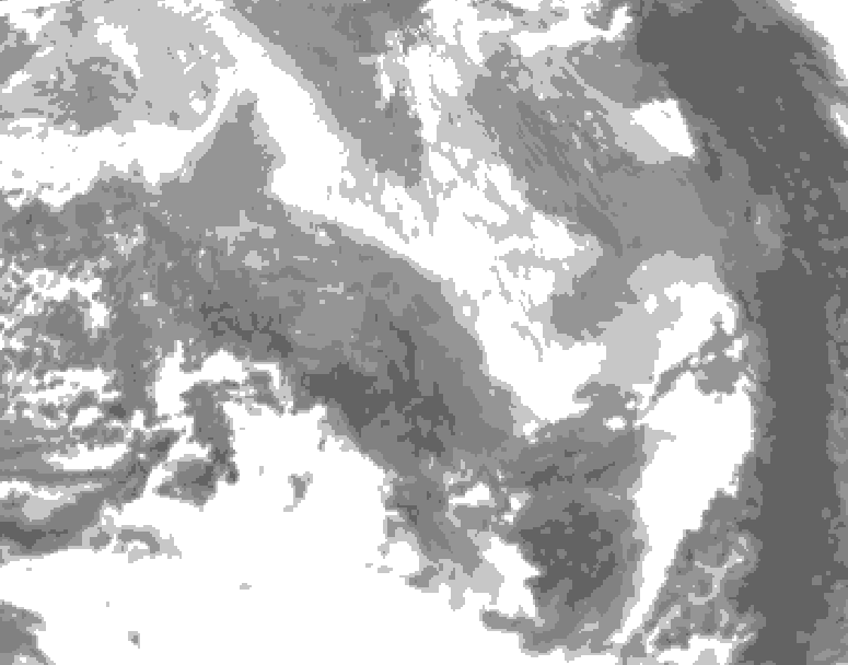 GDPS total cloud 180 hour forecast chart for Canada based on 2026/03/12 0000Z data