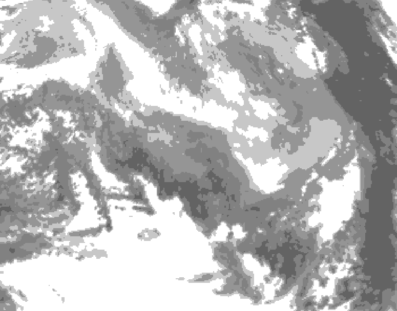 GDPS total cloud 186 hour forecast chart for Canada based on 2026/03/12 0000Z data