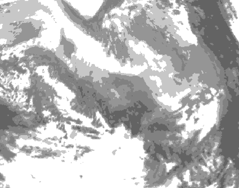 GDPS total cloud 192 hour forecast chart for Canada based on 2026/03/12 0000Z data