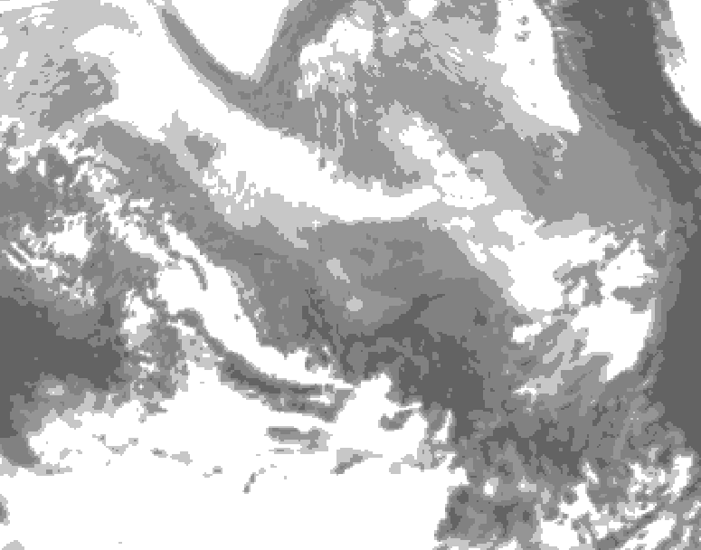 GDPS total cloud 198 hour forecast chart for Canada based on 2026/03/12 0000Z data
