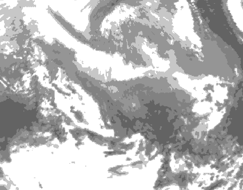 GDPS total cloud 204 hour forecast chart for Canada based on 2026/03/12 0000Z data