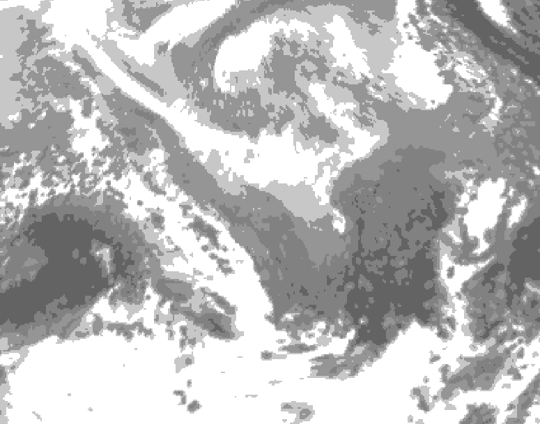 GDPS total cloud 216 hour forecast chart for Canada based on 2026/03/12 0000Z data
