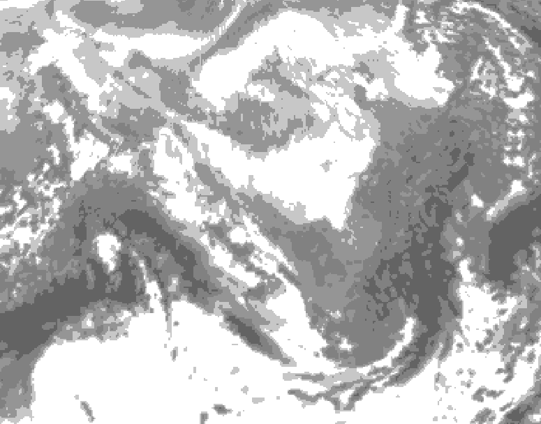 GDPS total cloud 228 hour forecast chart for Canada based on 2026/03/12 0000Z data