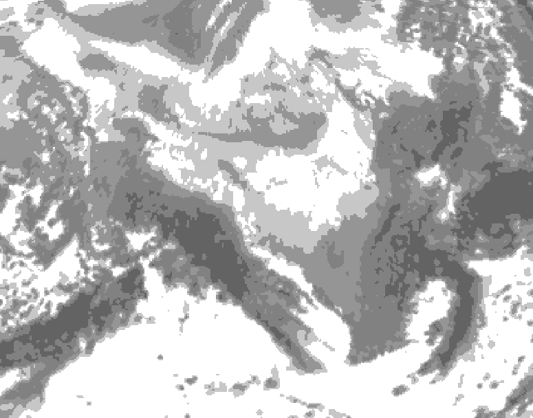 GDPS total cloud 240 hour forecast chart for Canada based on 2026/03/12 0000Z data