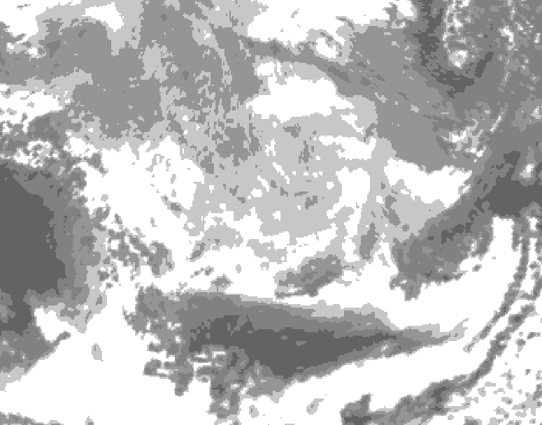 GDPS total cloud 066 hour forecast chart for Canada based on 2026/03/12 1200Z data