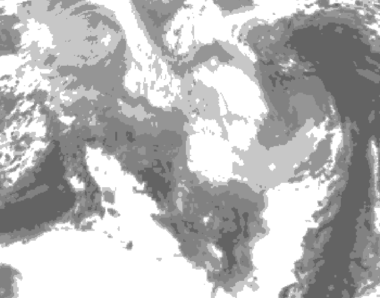 GDPS total cloud 156 hour forecast chart for Canada based on 2026/03/12 1200Z data