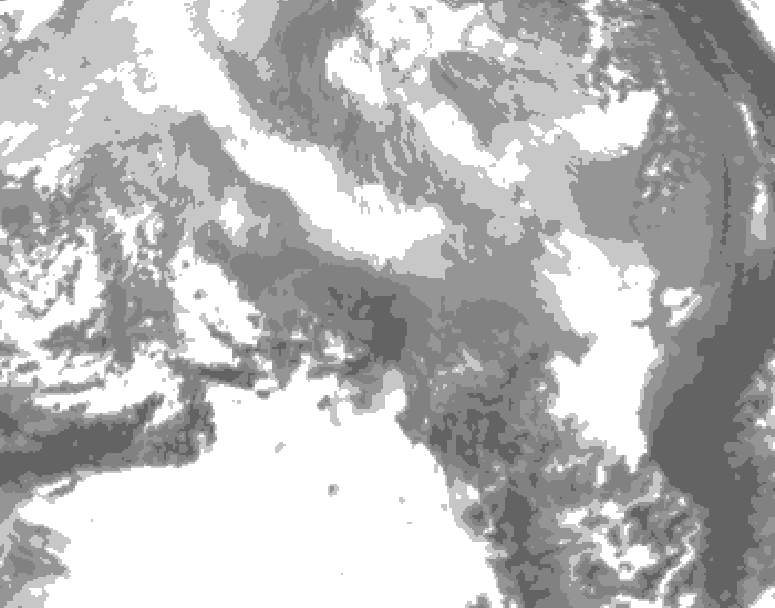 GDPS total cloud 180 hour forecast chart for Canada based on 2026/03/12 1200Z data