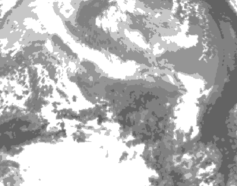 GDPS total cloud 186 hour forecast chart for Canada based on 2026/03/12 1200Z data