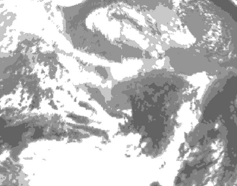 GDPS total cloud 198 hour forecast chart for Canada based on 2026/03/12 1200Z data