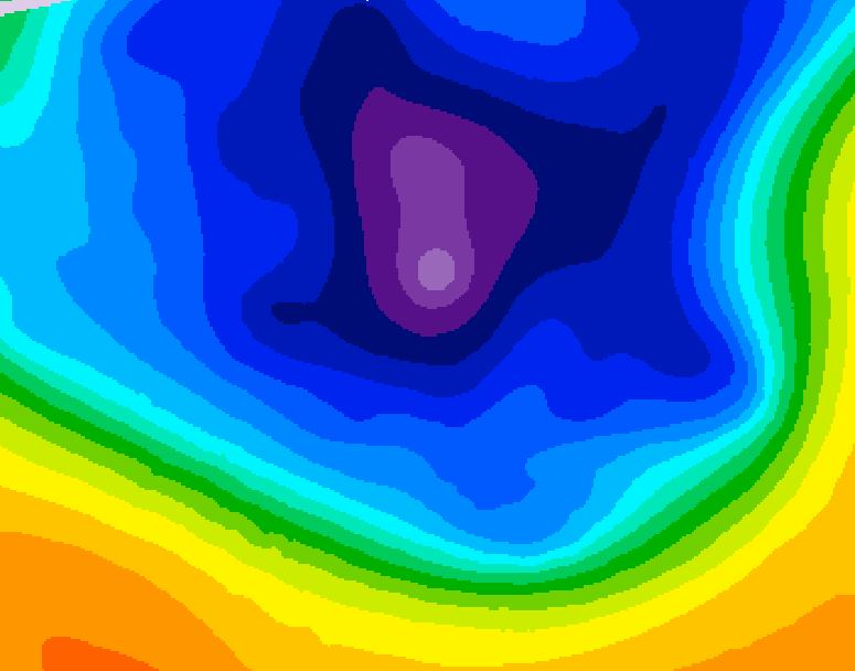 GDPS 500 millibar geopotential height 018 hour forecast chart for Canada based on 2026/03/13 0000Z data