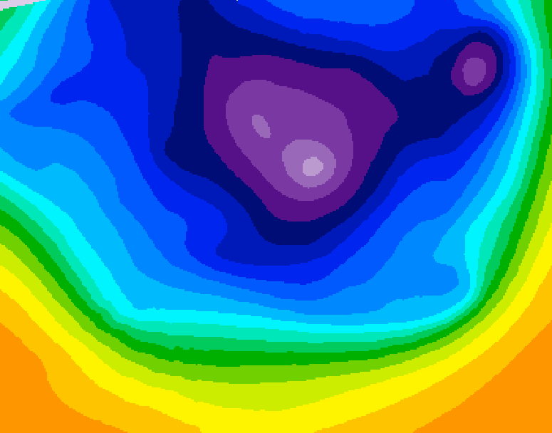 GDPS 500 millibar geopotential height 042 hour forecast chart for Canada based on 2026/03/13 0000Z data