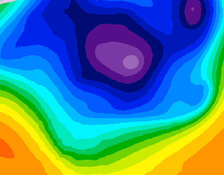 GDPS 500 millibar geopotential height 054 hour forecast chart for Canada based on 2026/03/13 0000Z data