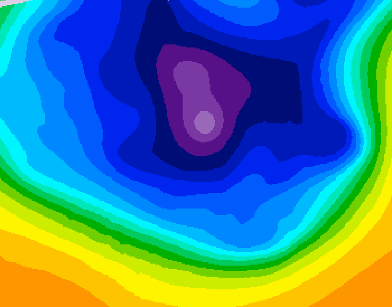 GDPS 500 millibar geopotential height 012 hour forecast chart for Canada based on 2026/03/13 1200Z data
