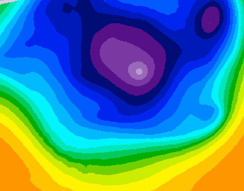 GDPS 500 millibar geopotential height 036 hour forecast chart for Canada based on 2026/03/13 1200Z data