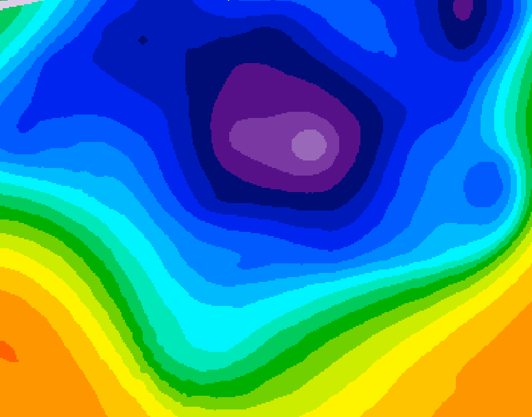 GDPS 500 millibar geopotential height 048 hour forecast chart for Canada based on 2026/03/13 1200Z data