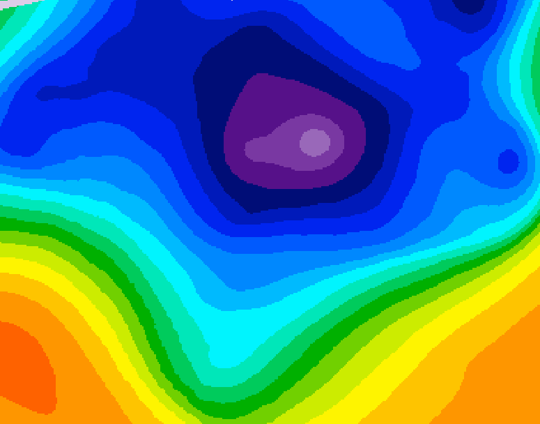 GDPS 500 millibar geopotential height 054 hour forecast chart for Canada based on 2026/03/13 1200Z data