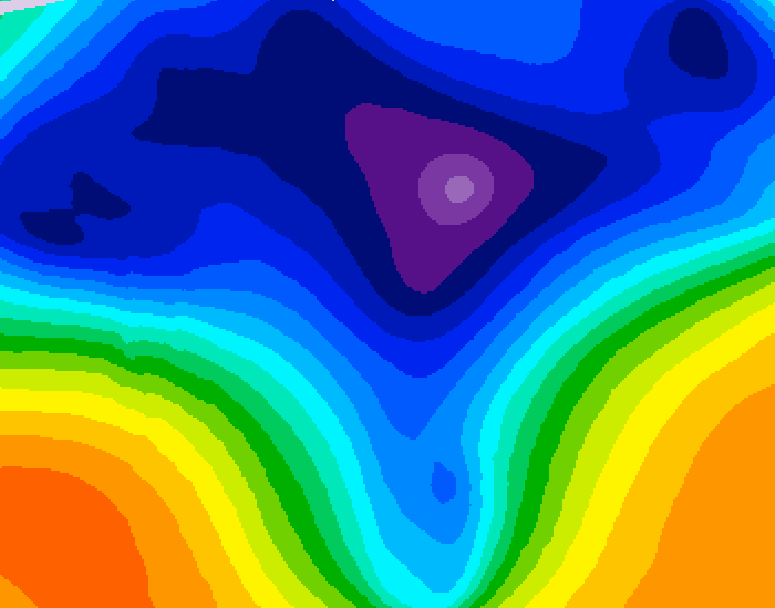GDPS 500 millibar geopotential height 078 hour forecast chart for Canada based on 2026/03/13 1200Z data
