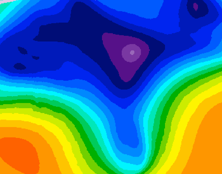GDPS 500 millibar geopotential height 084 hour forecast chart for Canada based on 2026/03/13 1200Z data