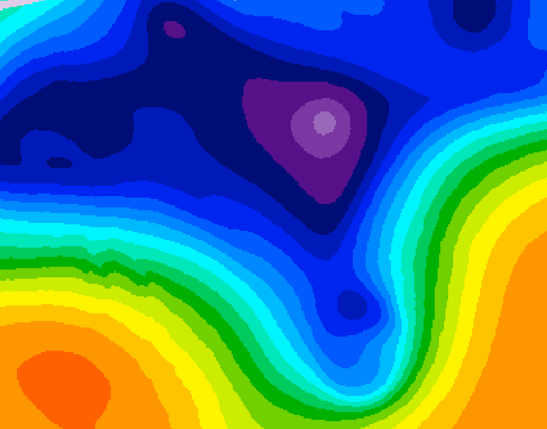 GDPS 500 millibar geopotential height 096 hour forecast chart for Canada based on 2026/03/13 1200Z data