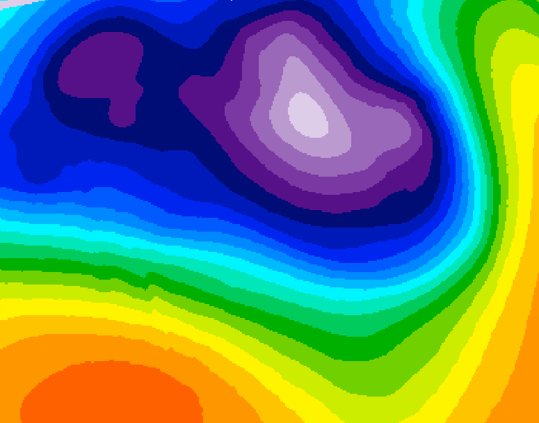 GDPS 500 millibar geopotential height 132 hour forecast chart for Canada based on 2026/03/13 1200Z data
