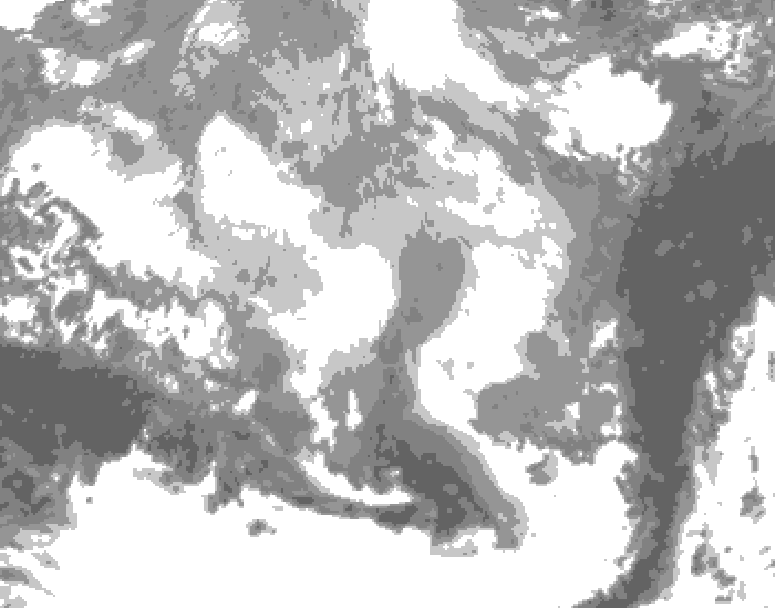 GDPS total cloud 006 hour forecast chart for Canada based on 2026/03/13 0000Z data