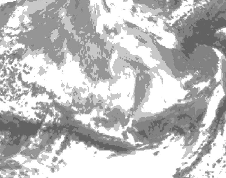 GDPS total cloud 030 hour forecast chart for Canada based on 2026/03/13 0000Z data