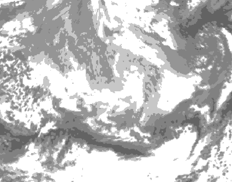 GDPS total cloud 036 hour forecast chart for Canada based on 2026/03/13 0000Z data
