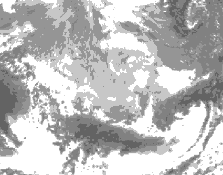 GDPS total cloud 048 hour forecast chart for Canada based on 2026/03/13 0000Z data