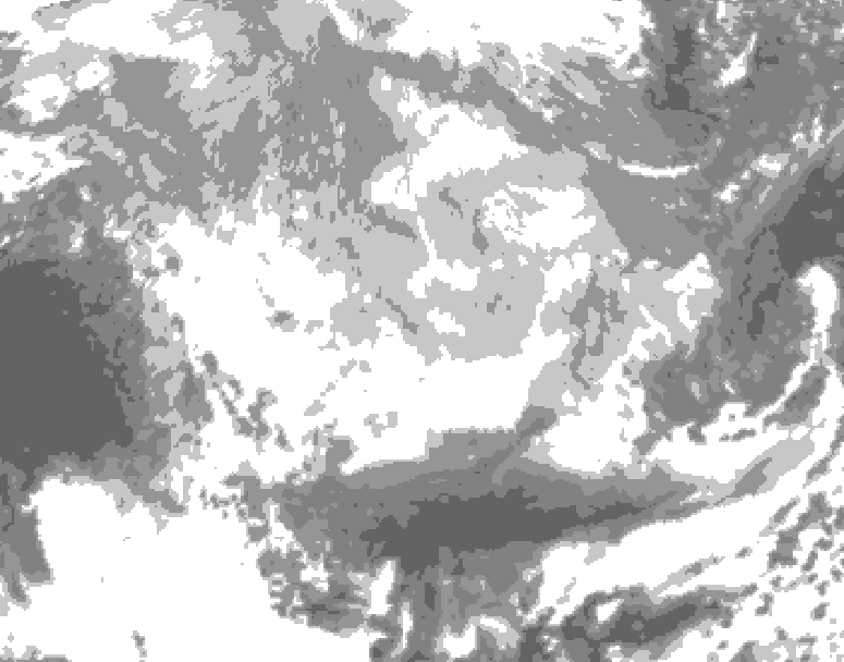 GDPS total cloud 060 hour forecast chart for Canada based on 2026/03/13 0000Z data