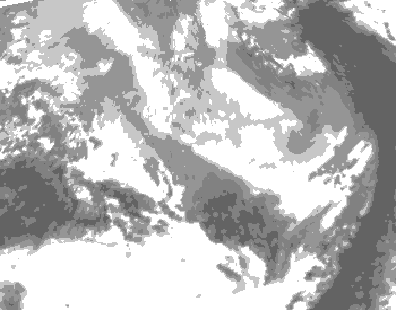 GDPS total cloud 150 hour forecast chart for Canada based on 2026/03/13 0000Z data