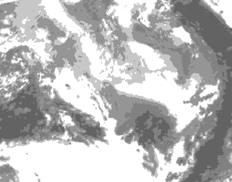 GDPS total cloud 156 hour forecast chart for Canada based on 2026/03/13 0000Z data