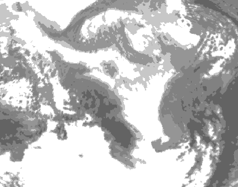 GDPS total cloud 186 hour forecast chart for Canada based on 2026/03/13 0000Z data